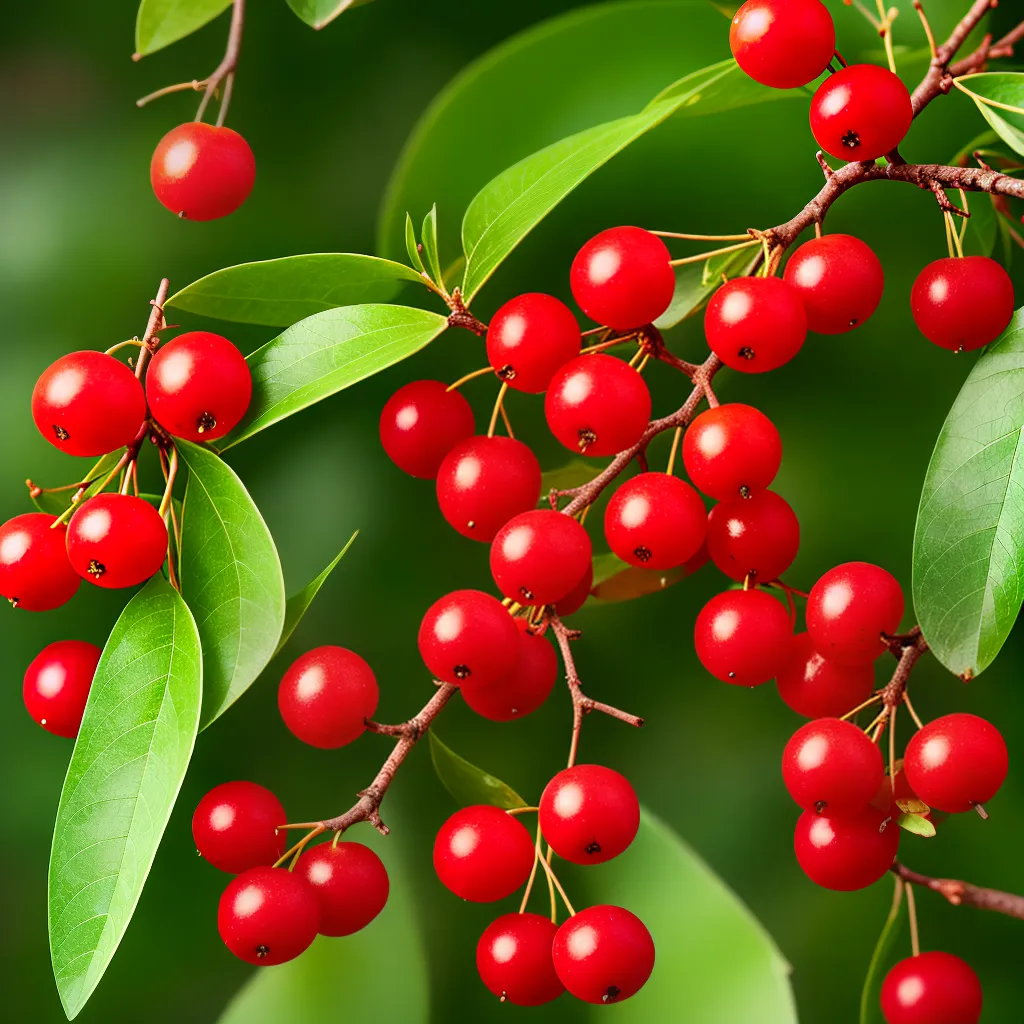 Fotos acerola vermelha folhas verdes 2 Fotos acerola vermelha folhas verdes 2