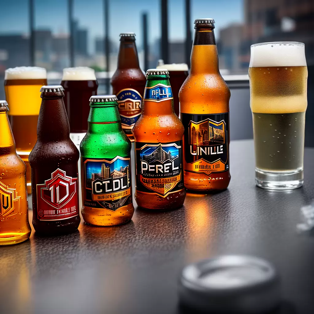 Fotos cervejas geladas diversidade garrafas copo