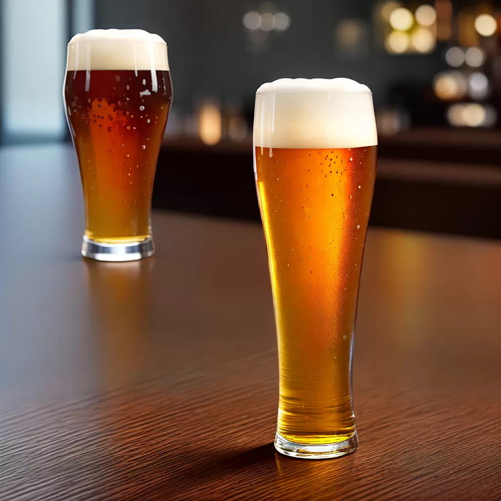Fotos servir cerveja perfeito copo gelado
