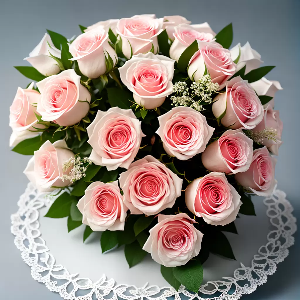 Fotos buque rosas branco rosa laco renda Fotos buque rosas branco rosa laco renda