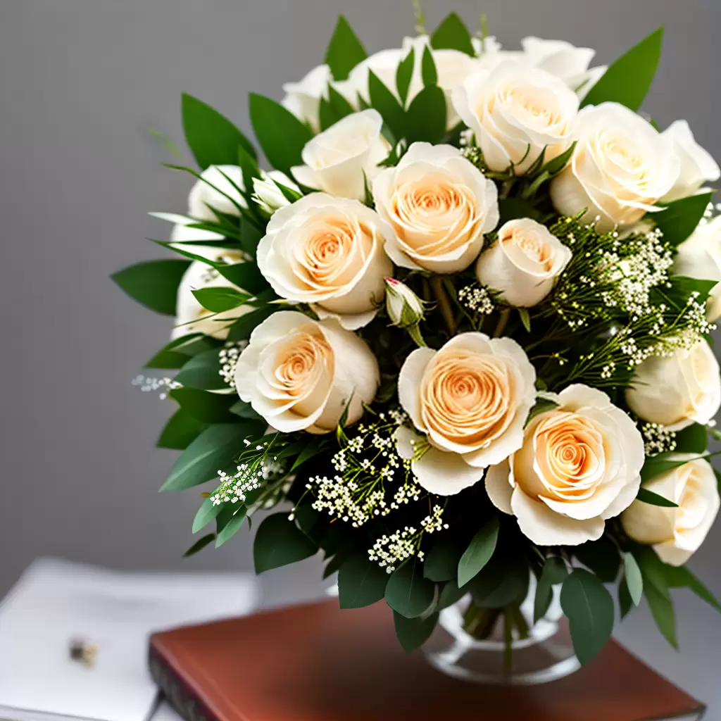 Fotos buque branco rosas peonia livro Fotos buque branco rosas peonia livro