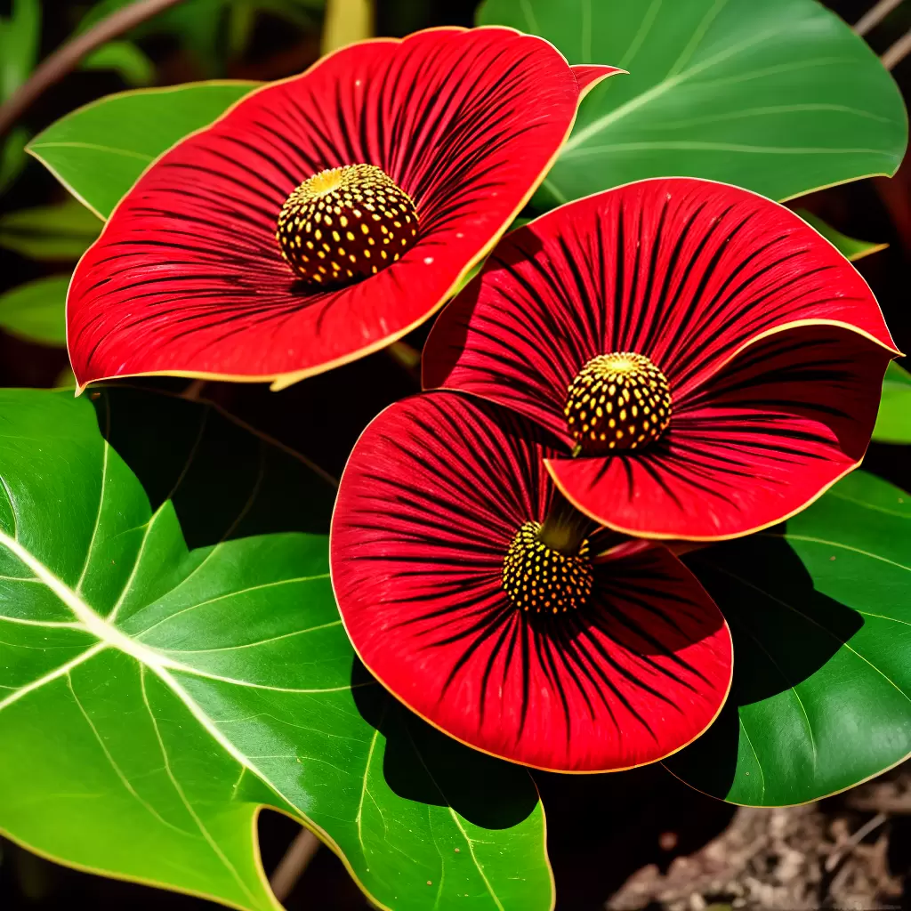 Fotos rafflesia vermelha folhagem verde Fotos rafflesia vermelha folhagem verde
