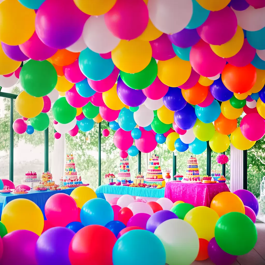 Fotos decor batismo arco iris baloes doces