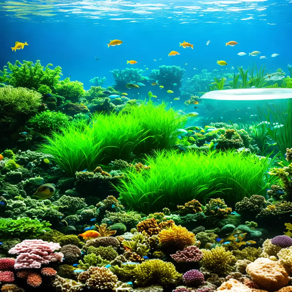 Fotos jardim aquaponico peixes plantas sustentavel