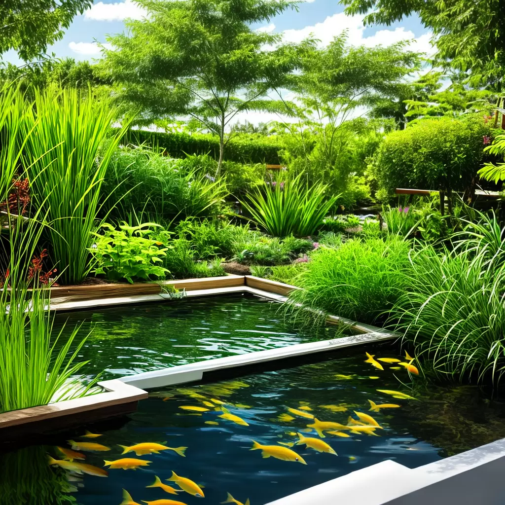Fotos jardim aquaponico peixes plantas sustentavel 1