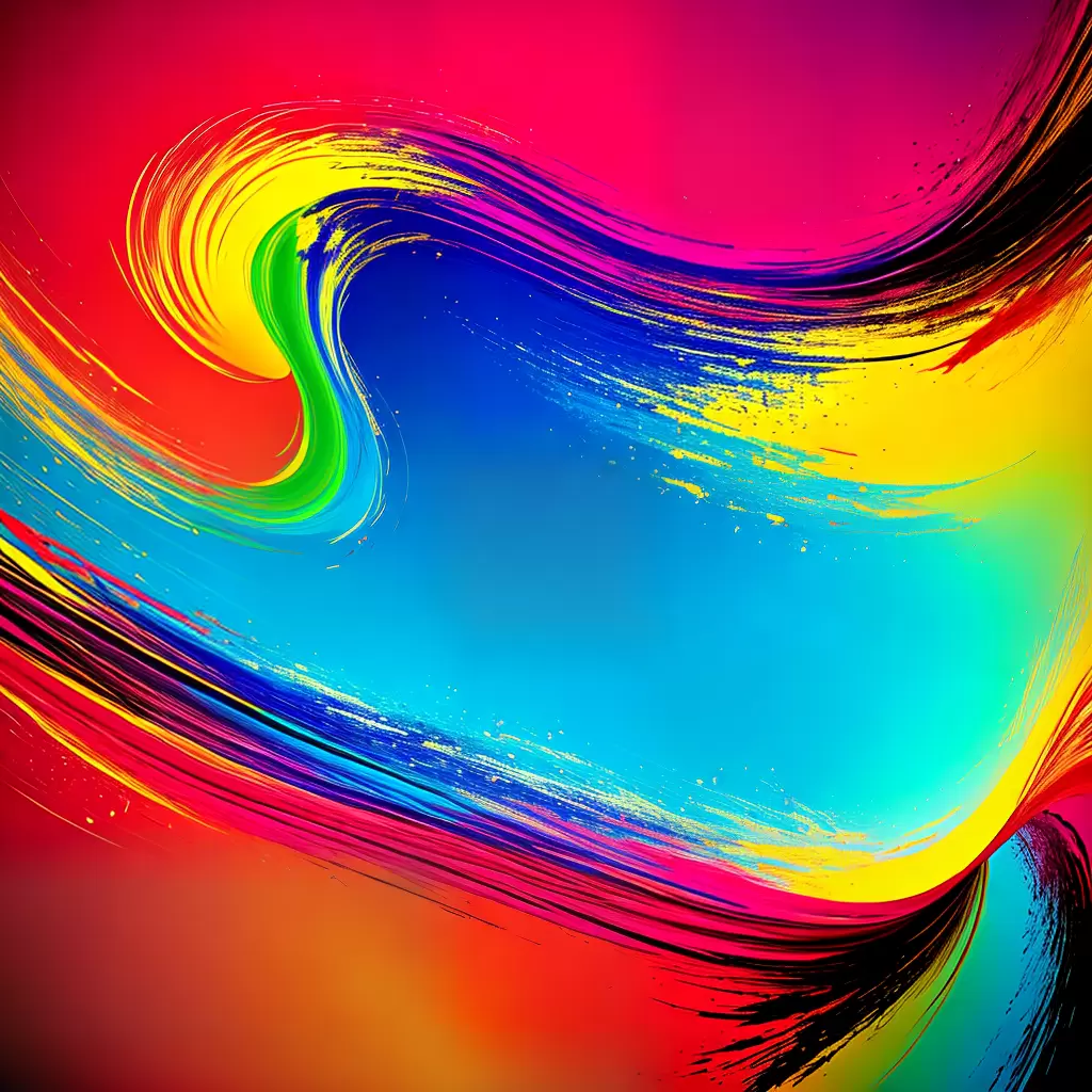 Fotos pintura abstrata vibrante cores formas