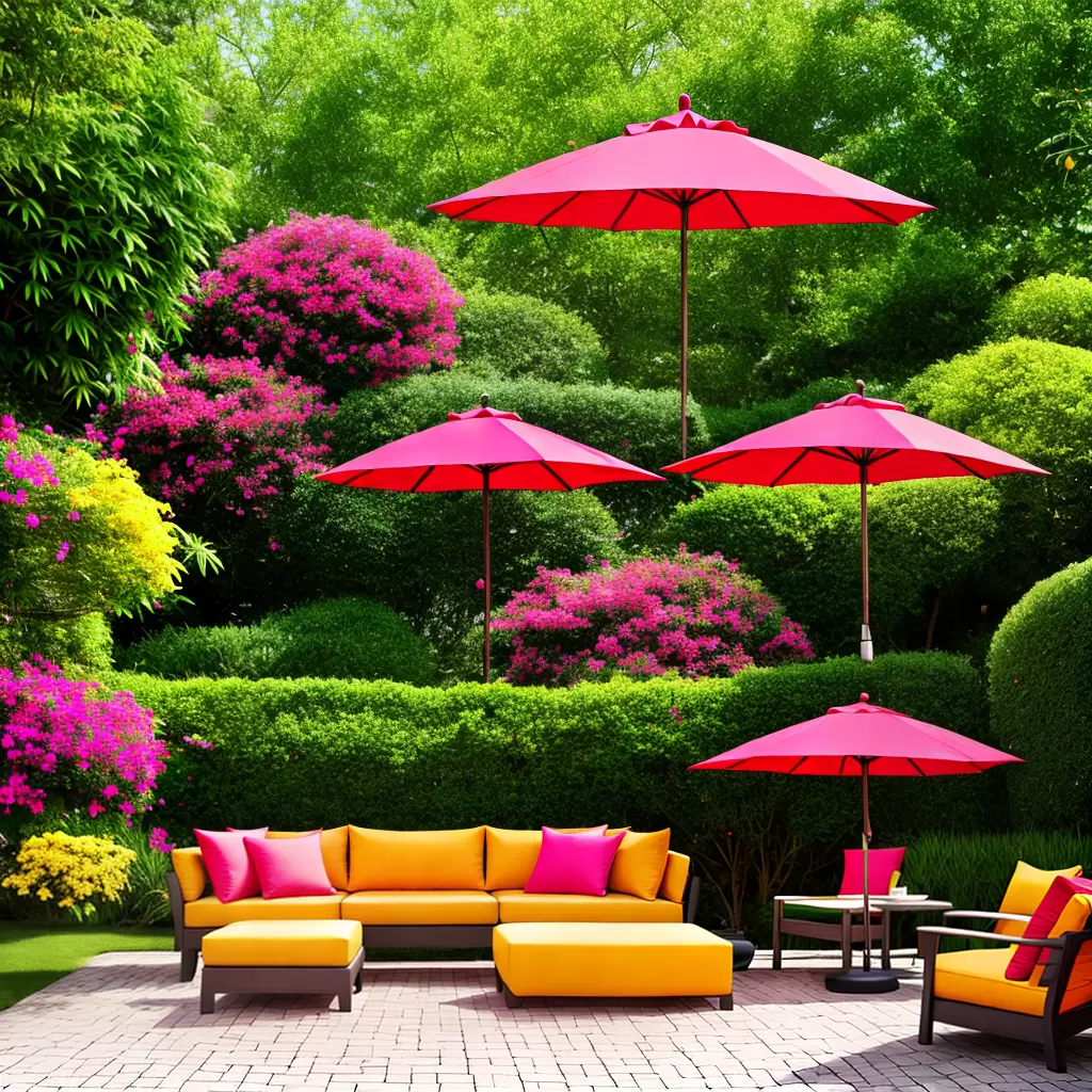 Fotos guarda sol vermelho jardim cores
