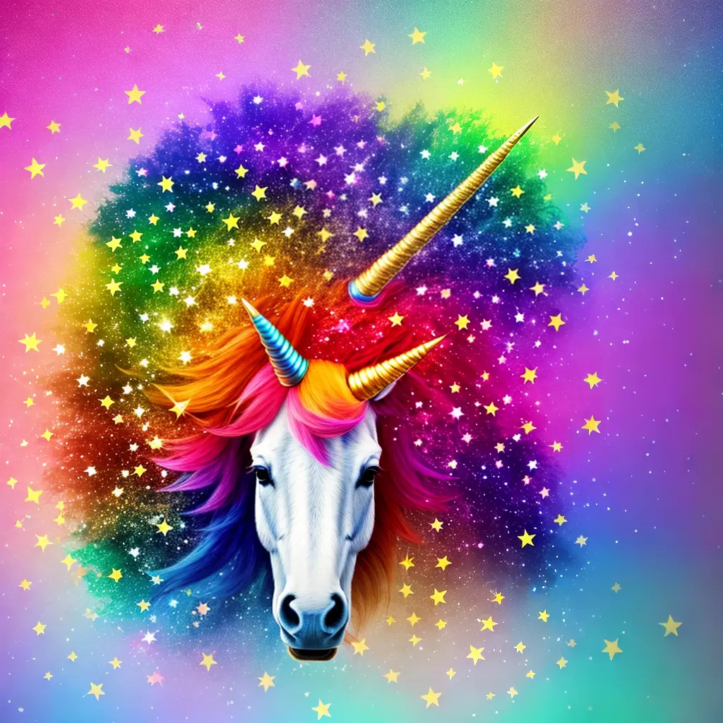 Fotos centro mesa unicornio colorido