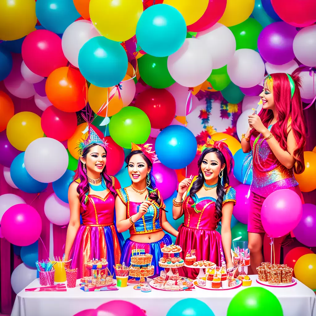 Fotos festa infantil carnaval colorida doces