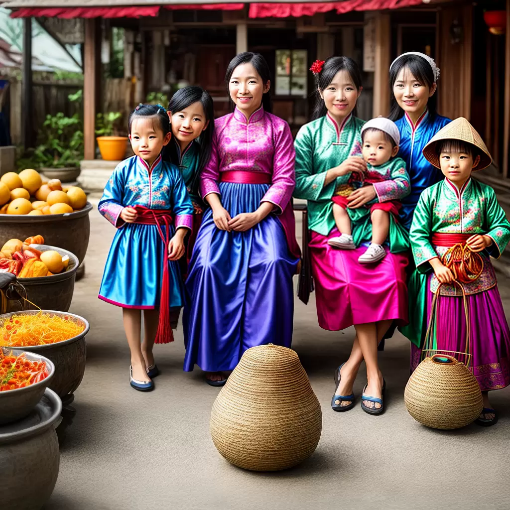 Fotos familia vietnamita multi geracoes sobrenomes