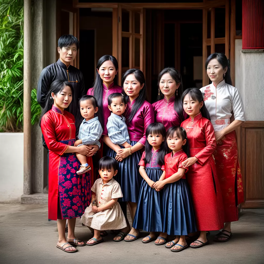 Fotos encontro familiar sobrenomes vietnamitas