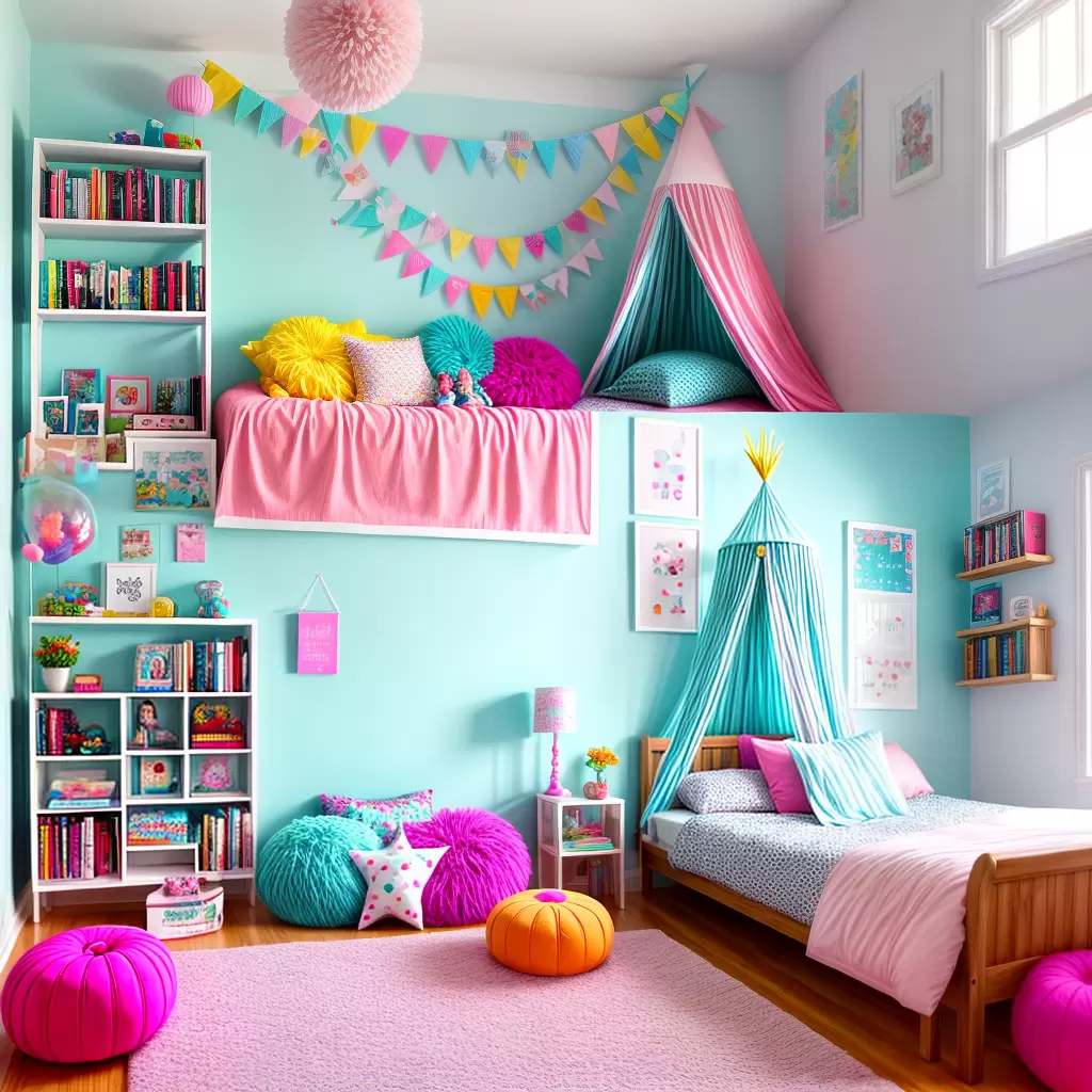 Fotos quarto infantil divertido teepee leitura Fotos quarto infantil divertido teepee leitura