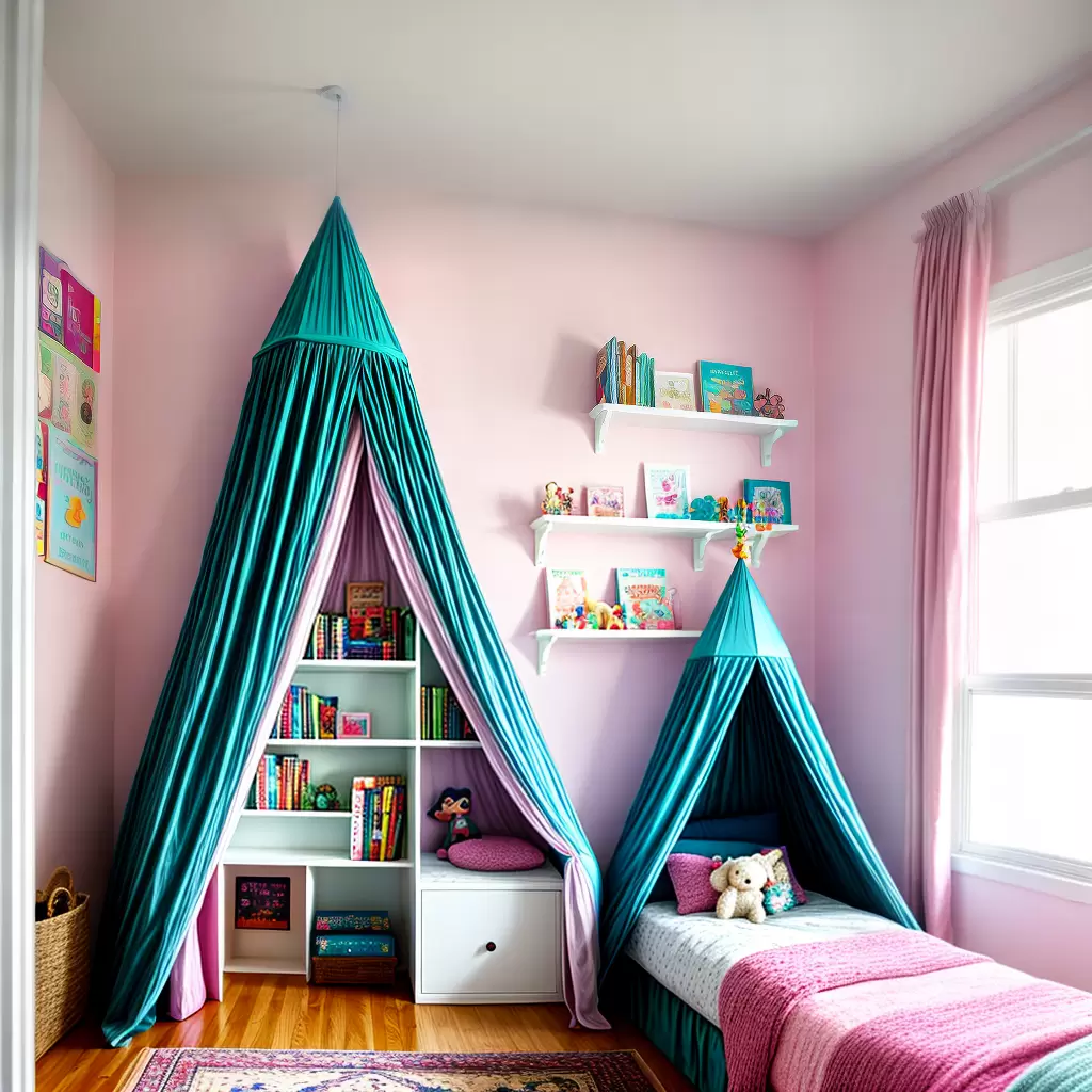 Fotos quarto infantil tenda luzes pastel Fotos quarto infantil tenda luzes pastel