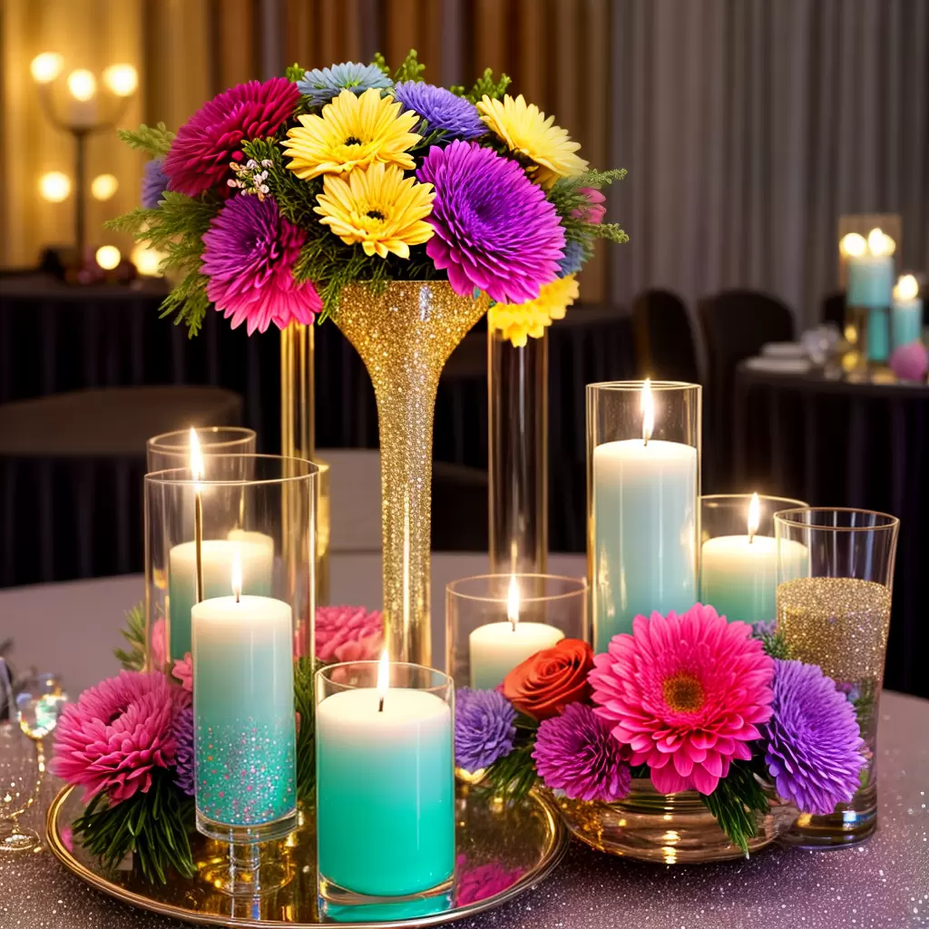 Fotos decoracao flores cristais 15anos