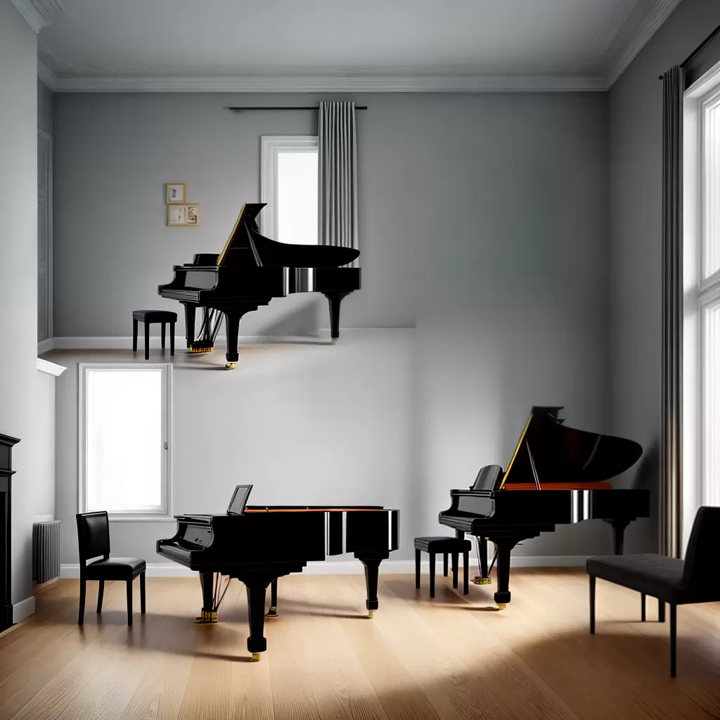 Fotos piano sala preto branco minimalista Fotos piano sala preto branco minimalista