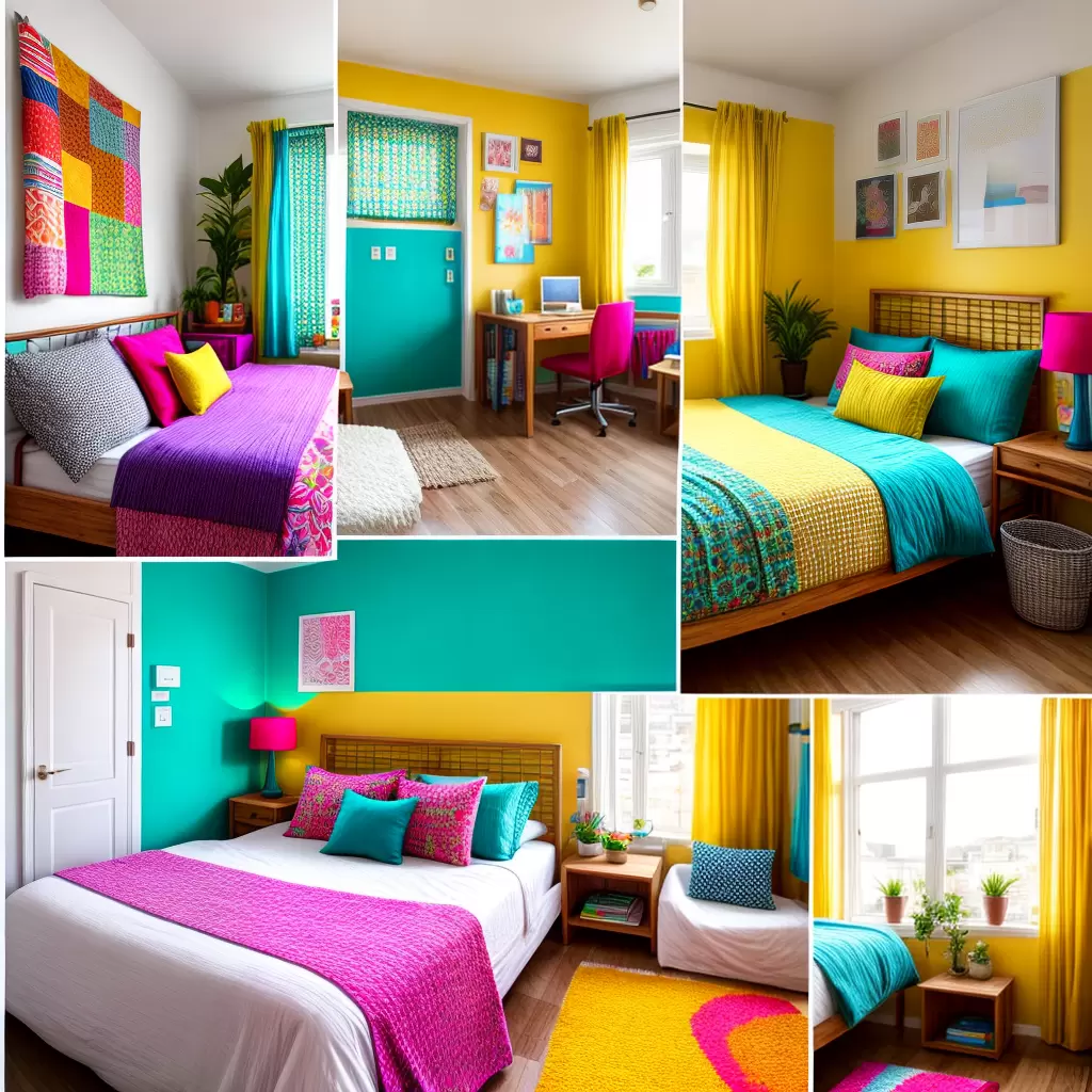 Fotos hostel quarto colorido estampa Fotos hostel quarto colorido estampa