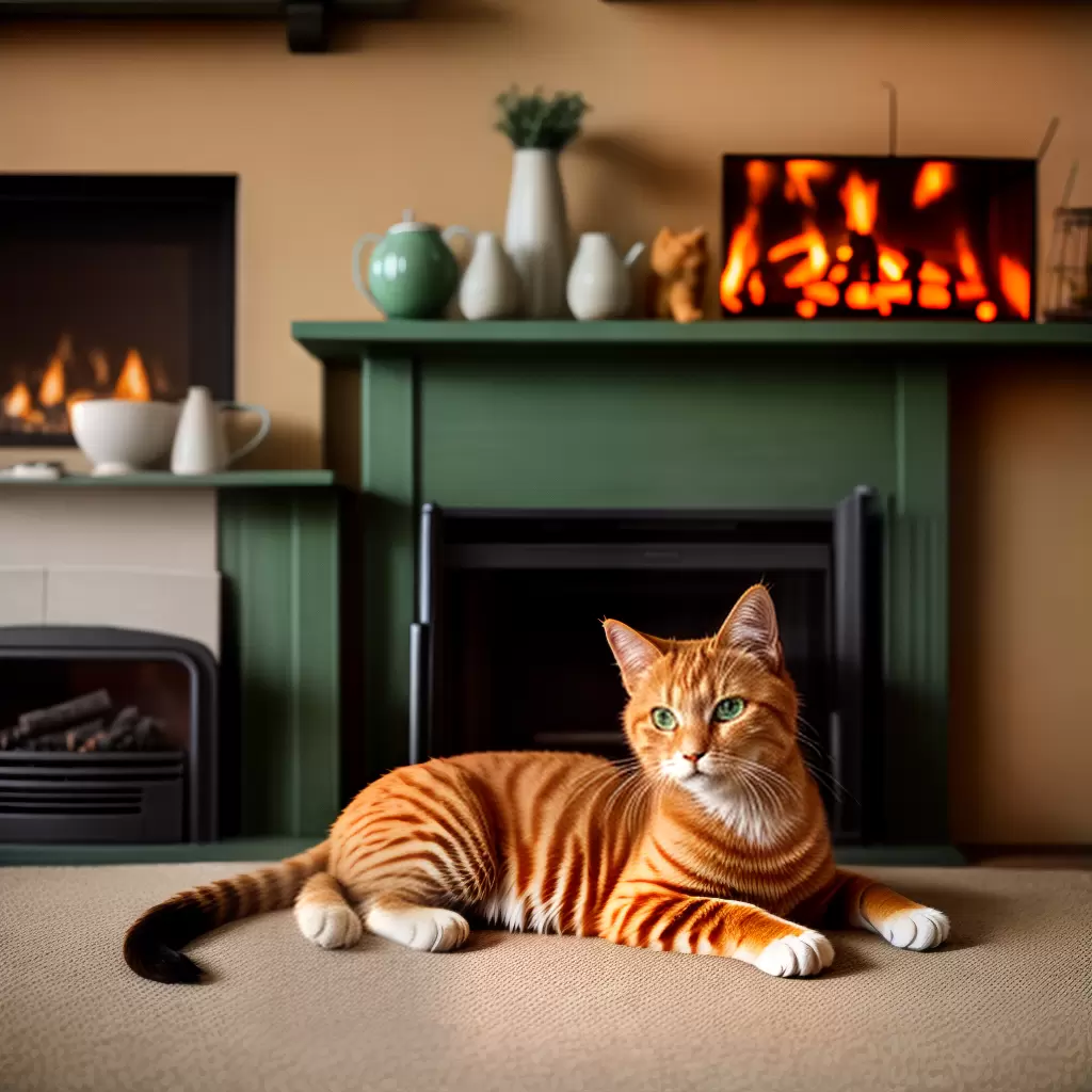 Fotos gato laranja fofo lareira amor Fotos gato laranja fofo lareira amor