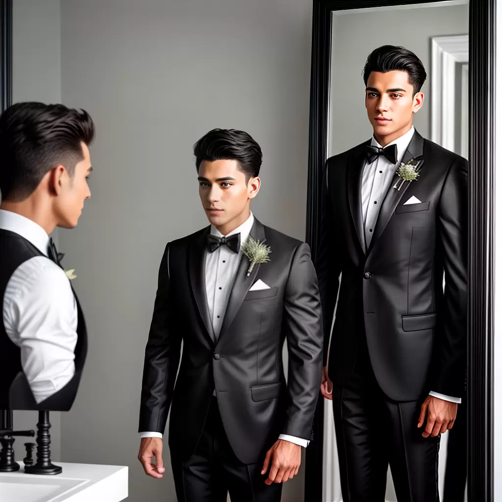 Fotos principe espelho traje preto Fotos principe espelho traje preto