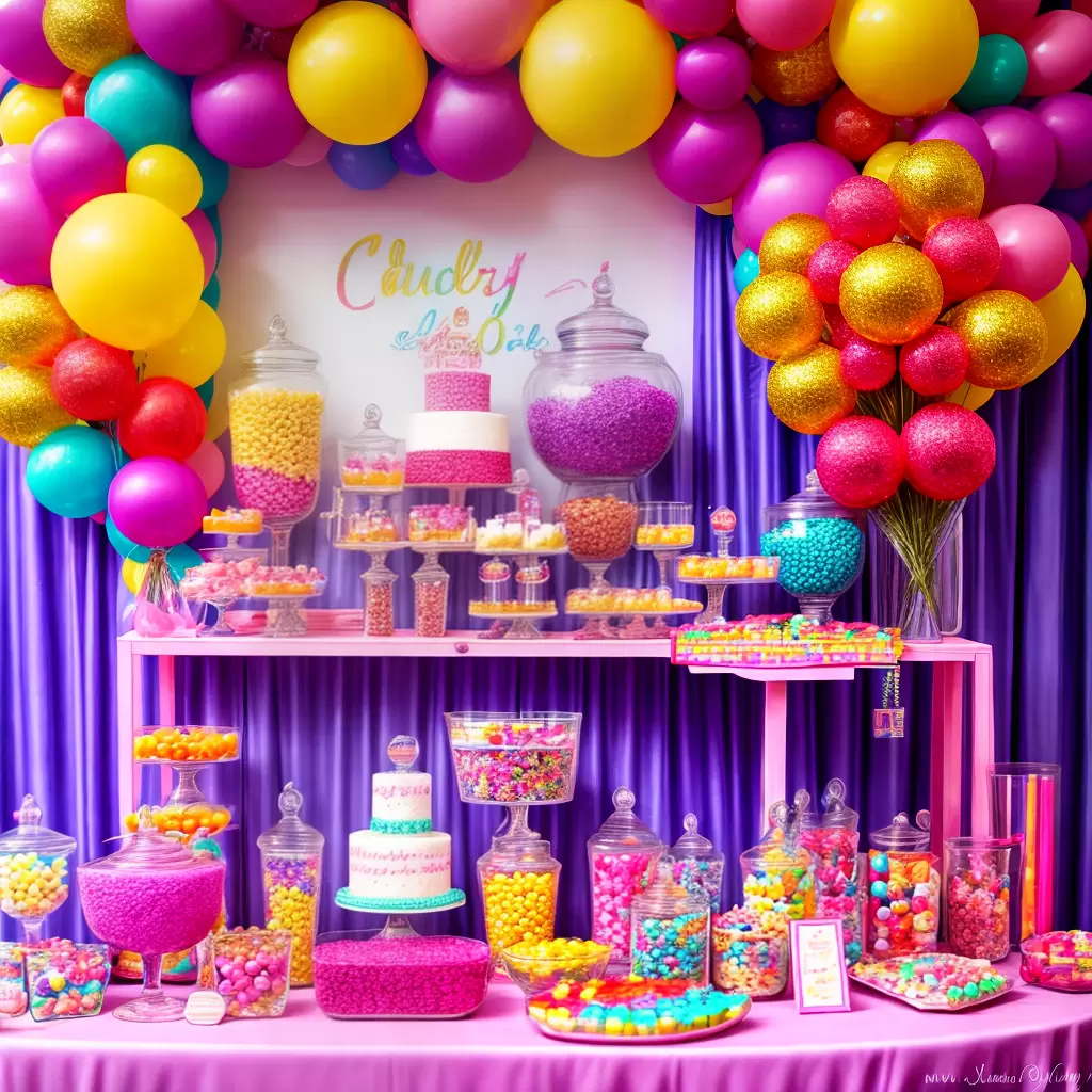 Fotos buffet doce quinceanera rosa roxo ouro