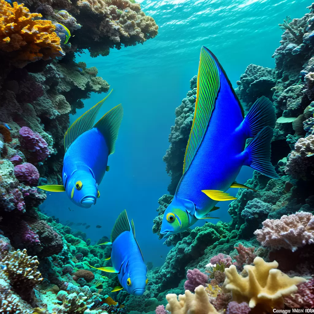 Fotos peixe lunar coral corte mate