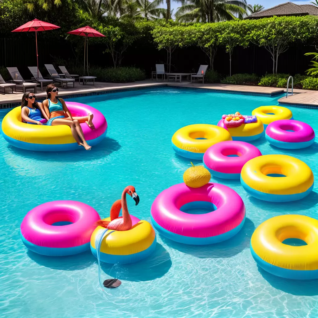 Fotos boias piscina flamingo abacaxi donut Fotos boias piscina flamingo abacaxi donut