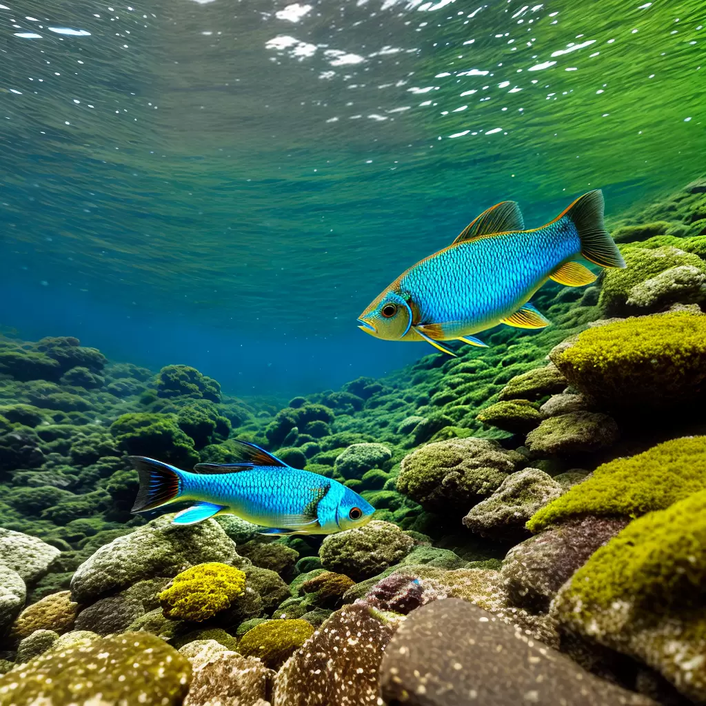 Fotos peixe dardo azul rio vegetacao Fotos peixe dardo azul rio vegetacao