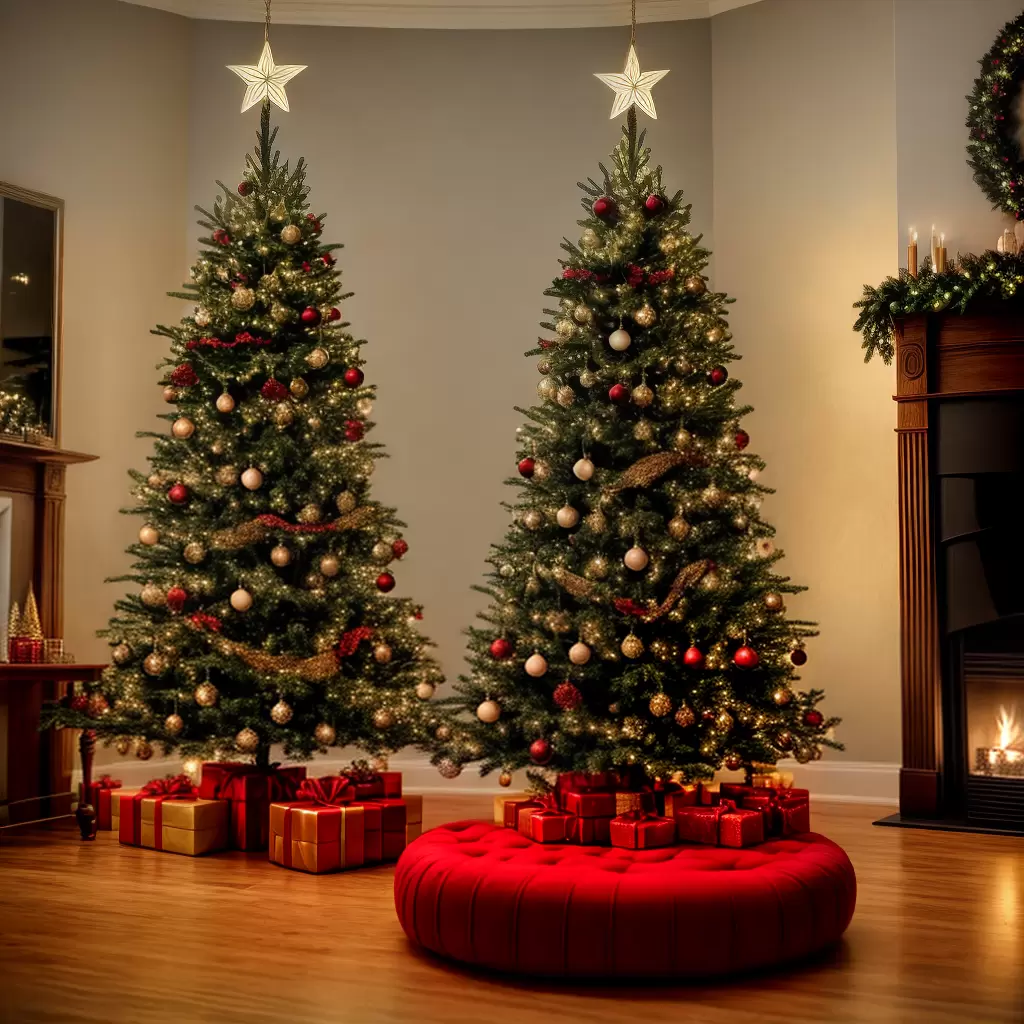 Fotos sala natal arvore decorada luzes Fotos sala natal arvore decorada luzes