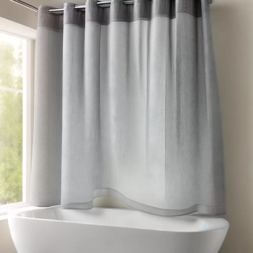 Fotos lavabo moderno cortina sheer neutral