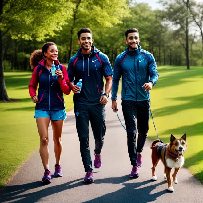 Fotos caminhada correr cachorro bebida saude