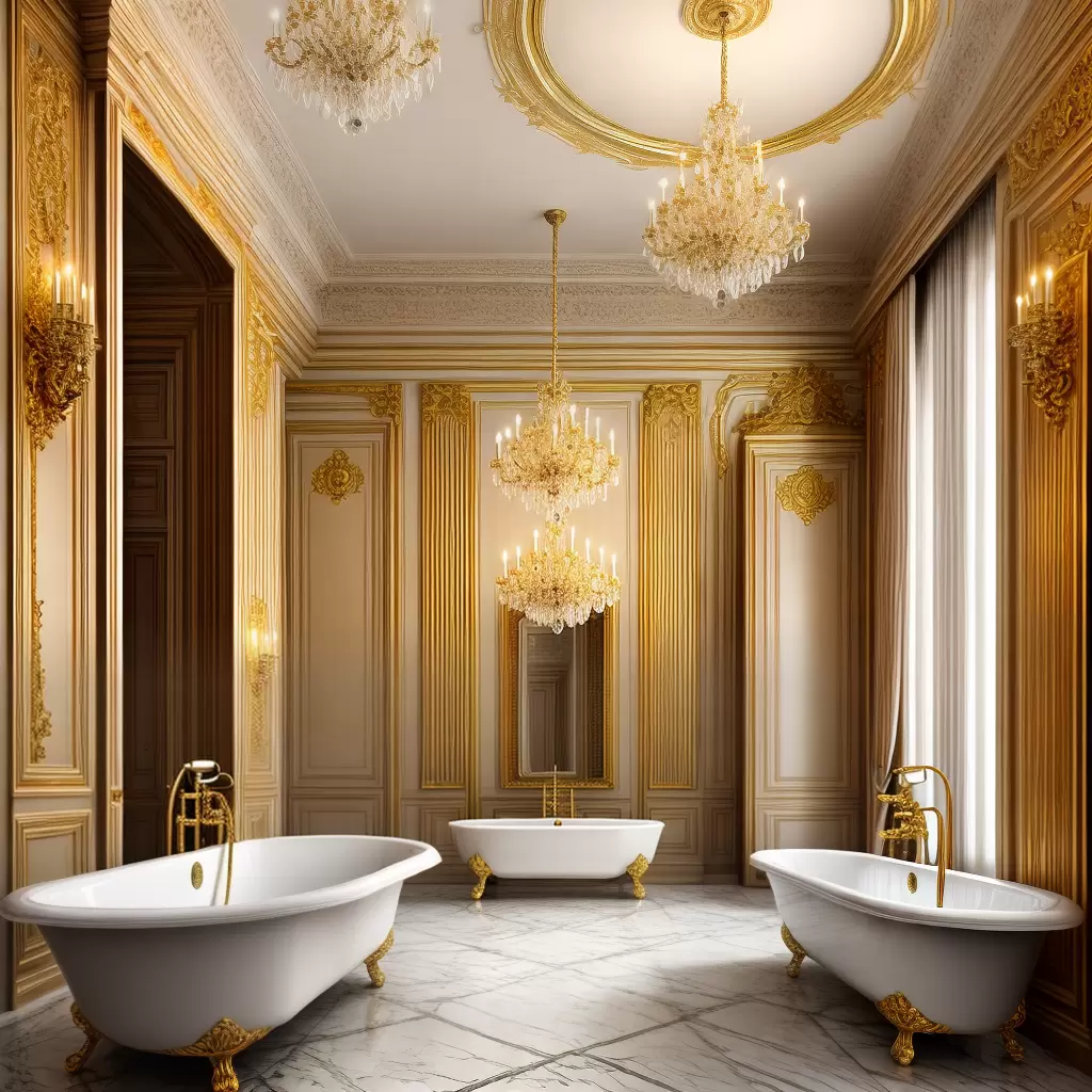 Fotos banheiro luxuoso barroco ouro chandelier Fotos banheiro luxuoso barroco ouro chandelier