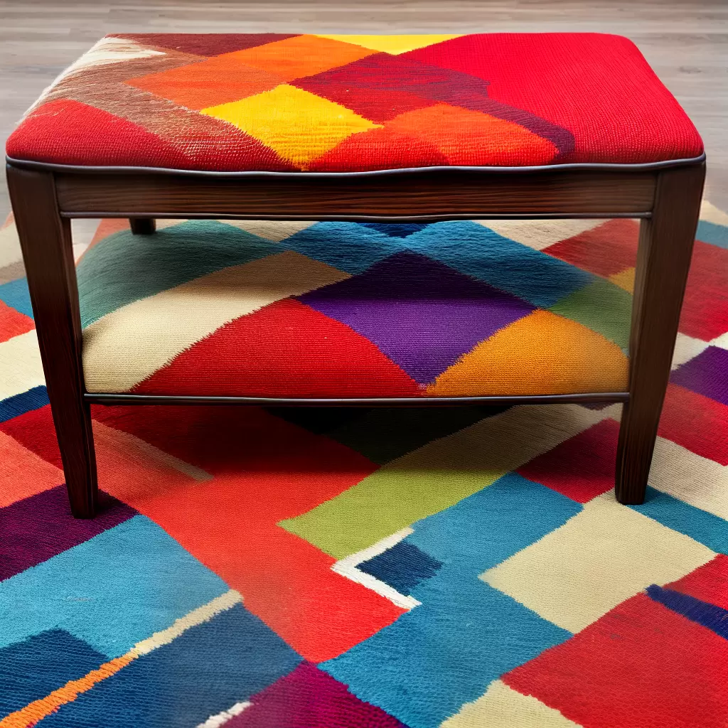 Fotos tapete kilim geometrico colorido madeira 4 Fotos tapete kilim geometrico colorido madeira 4