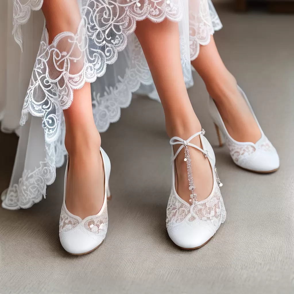 Fotos vestido branco renda sapatinhos rosario familia