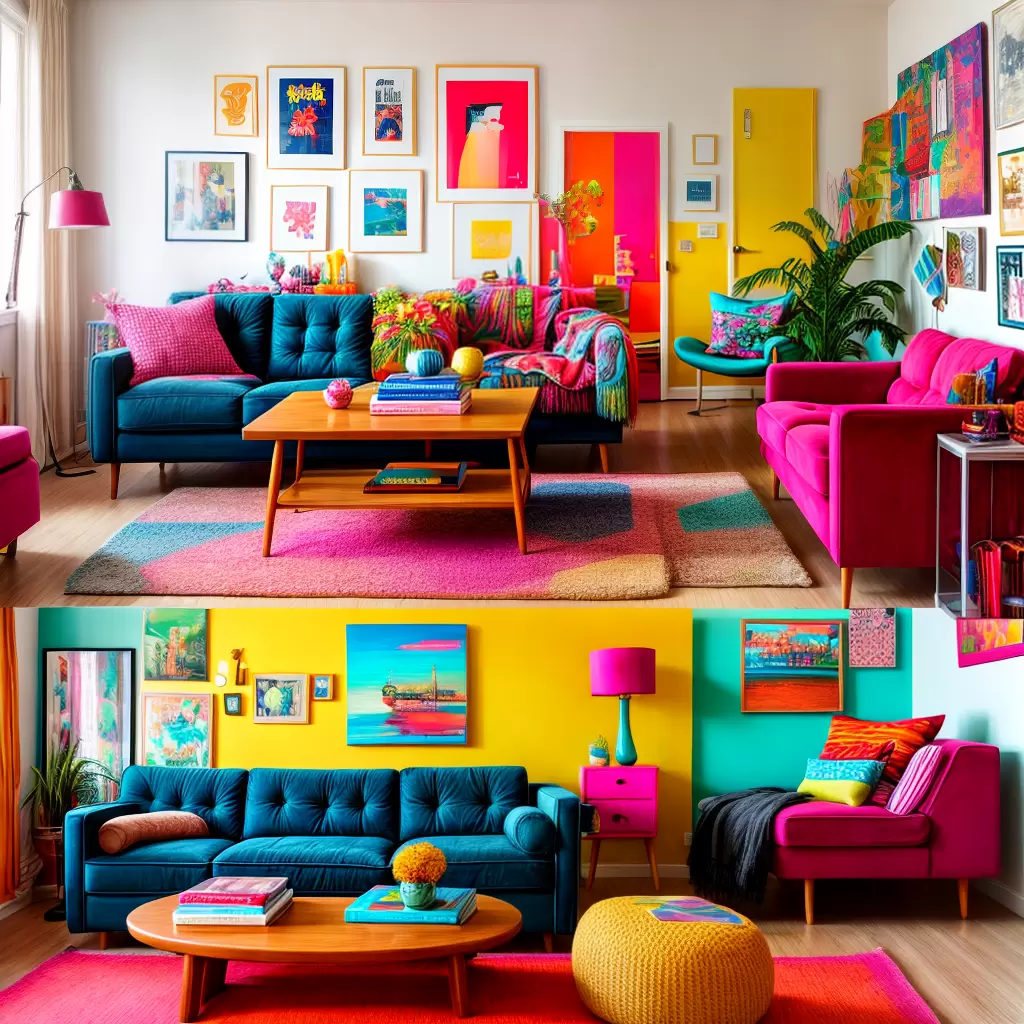 Fotos sala colorida vintage moderna sofa arte Fotos sala colorida vintage moderna sofa arte