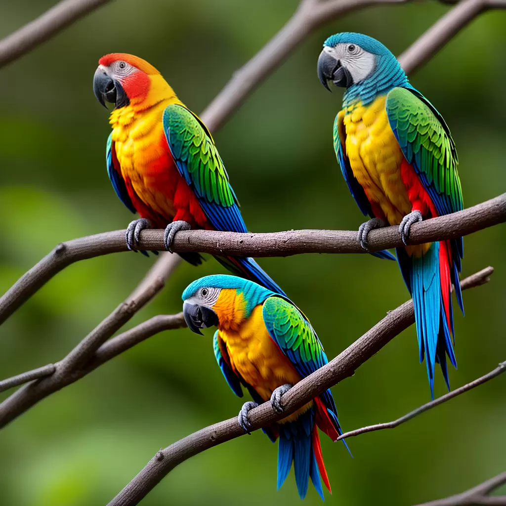 Fotos papagaio colorido cativeiro saude