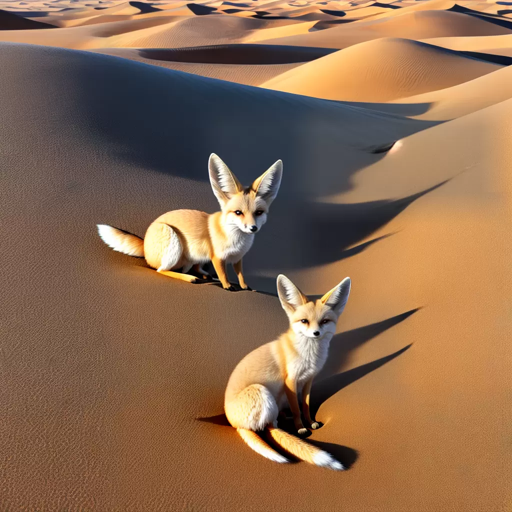 Fotos raposa do deserto orelhas grandes