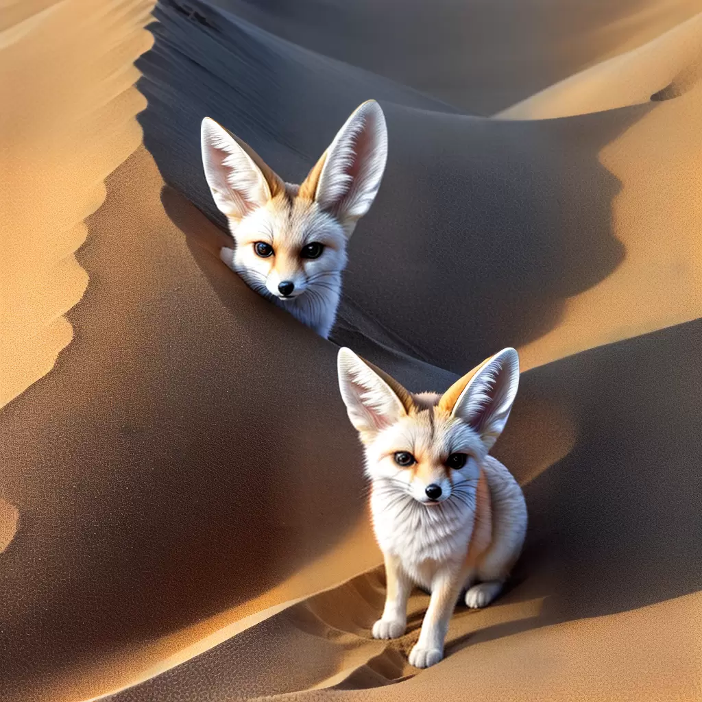 Fotos raposa do deserto orelhas grandes 1
