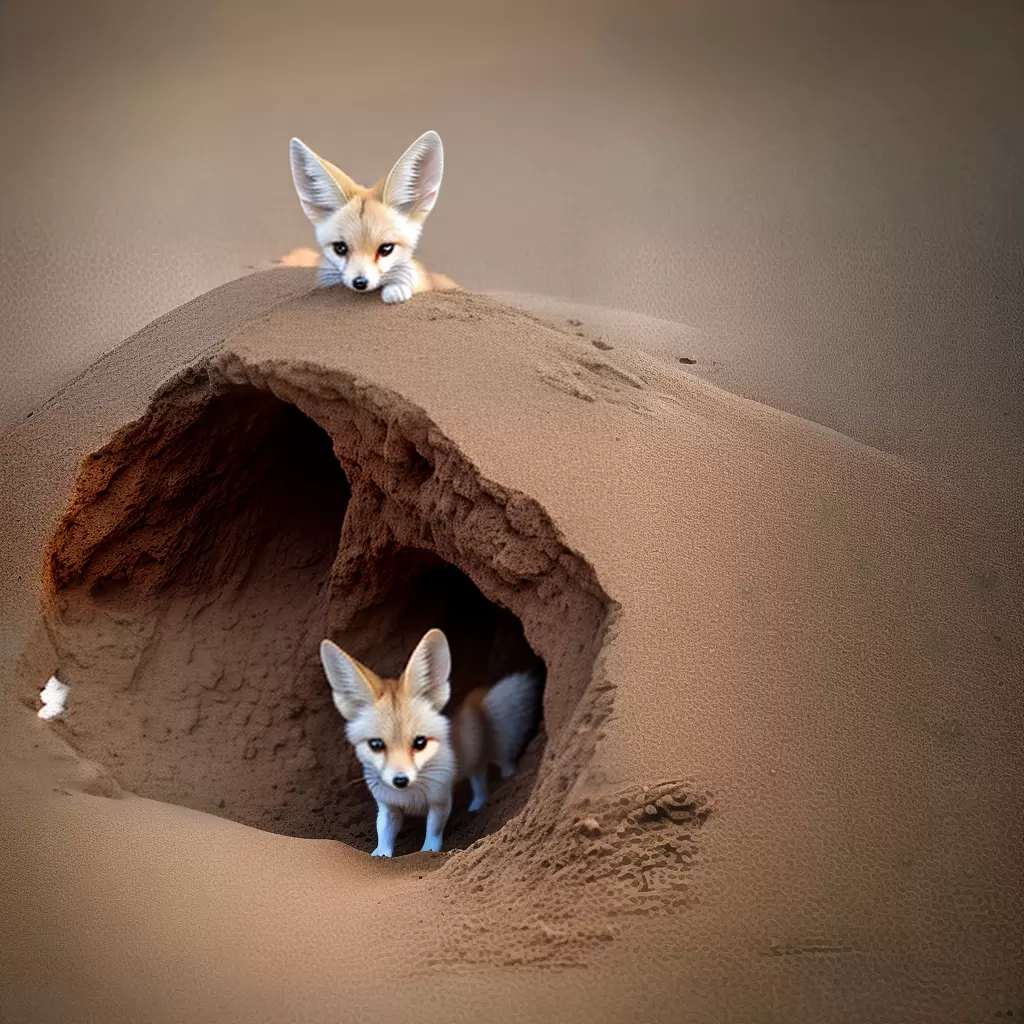 Fotos raposa do deserto orelhas grandes pet