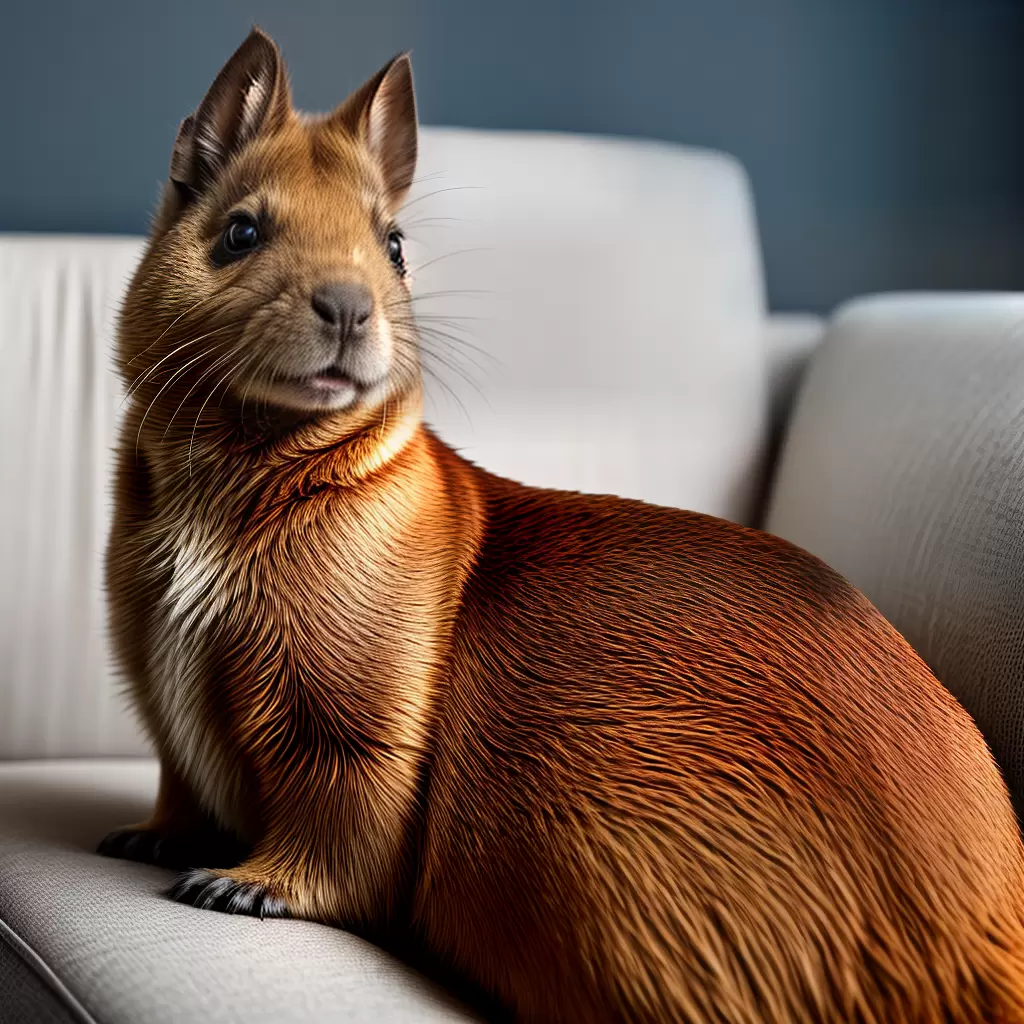 Fotos capybara sorrindo dono sofa