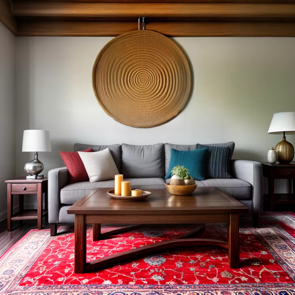 Fotos sala minimalista sofa rug tibetano 1