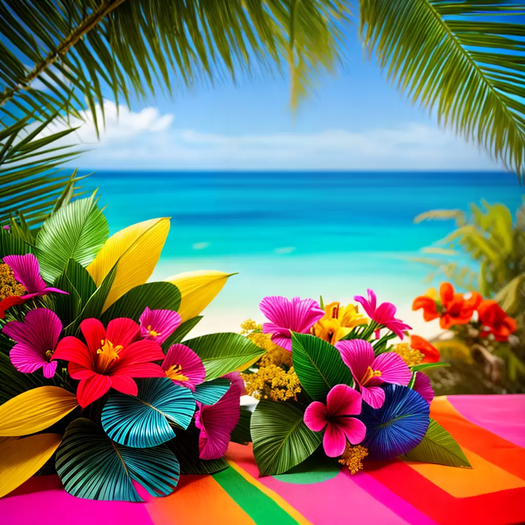 Fotos festa 15 tropical mesa decorada