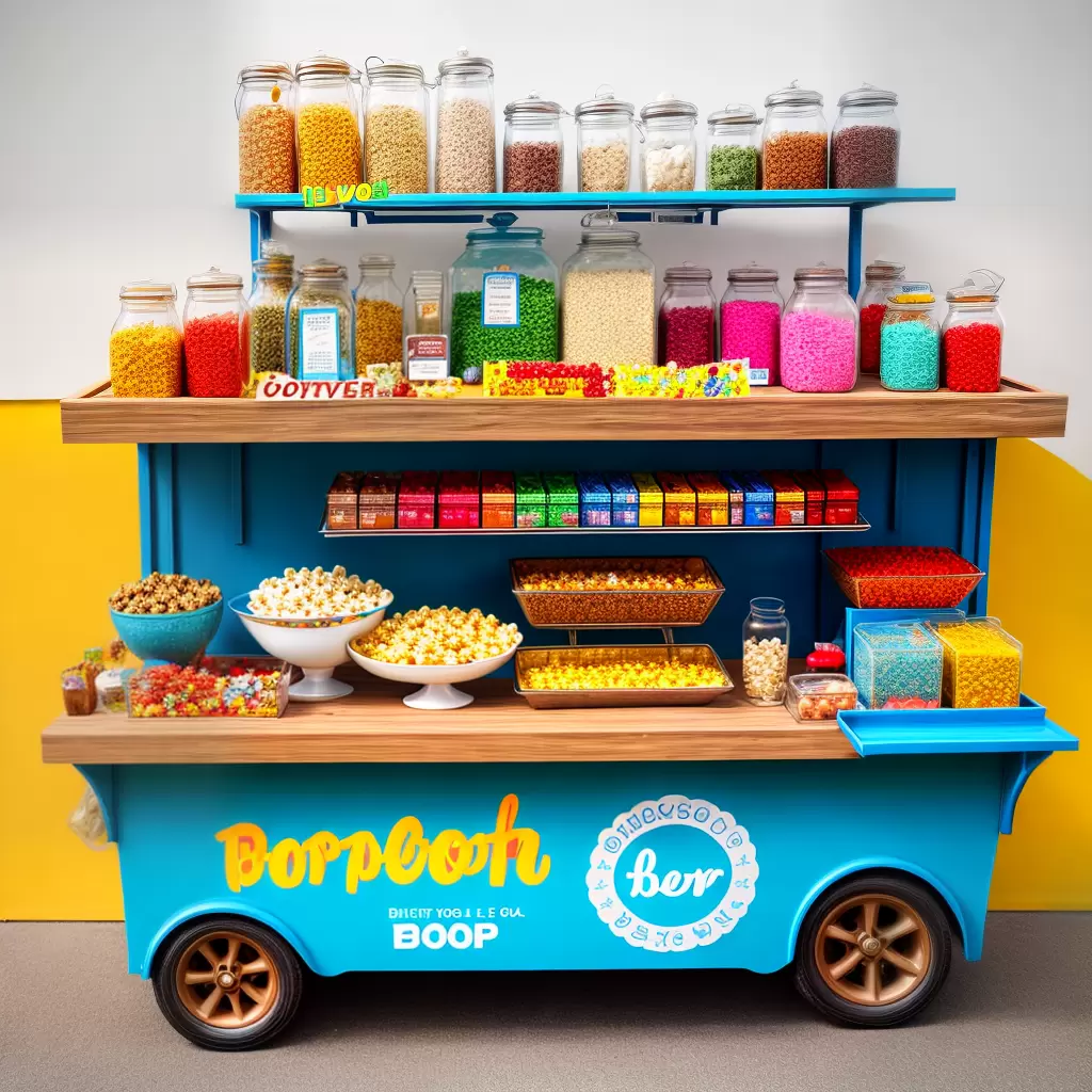 Fotos barra de pipoca sabores doces diy