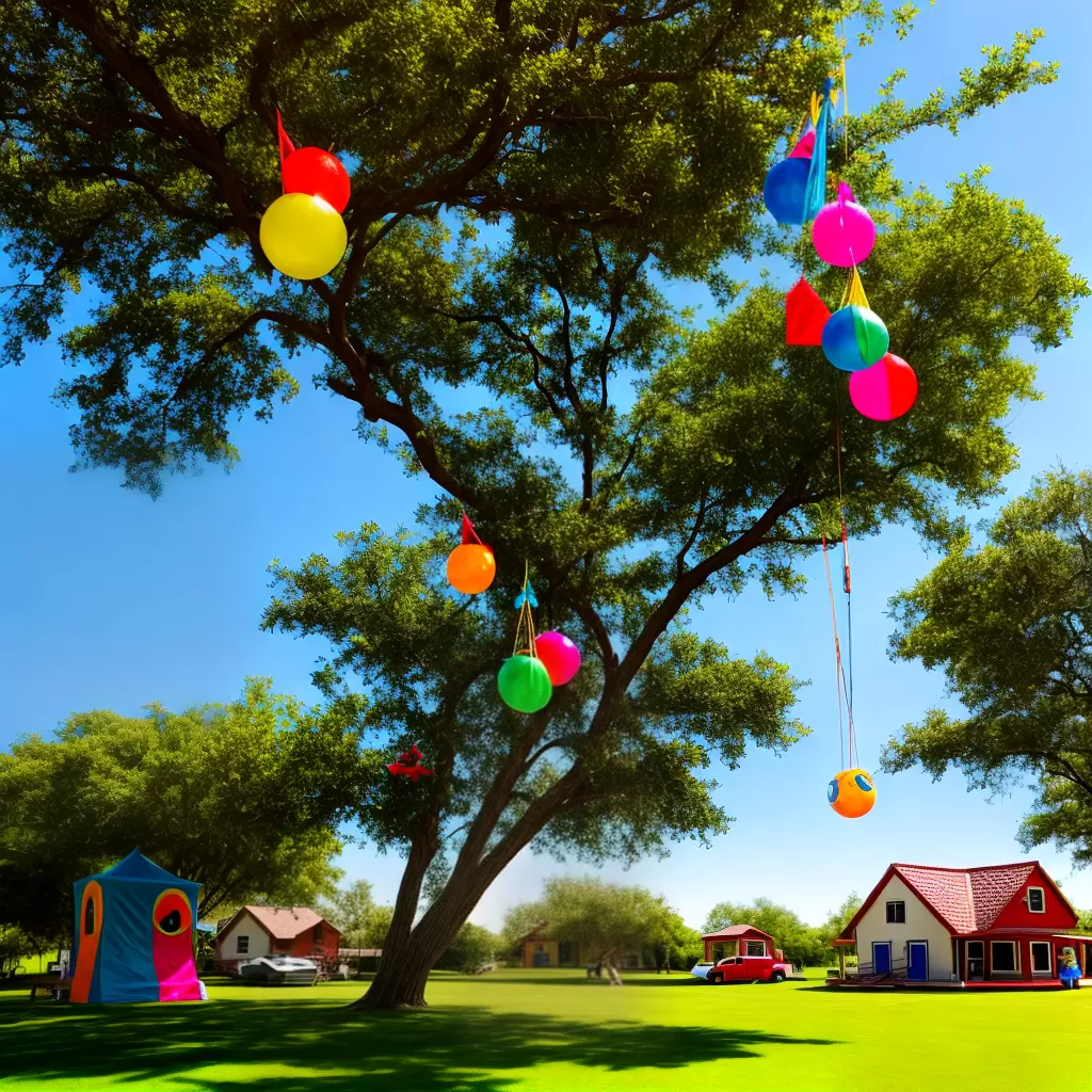 Fotos pinatas coloridas animais criancas ceu azul