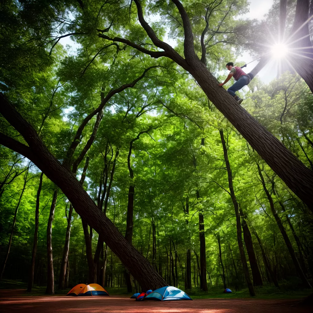 Fotos slackline camping floresta equilibrio Fotos slackline camping floresta equilibrio