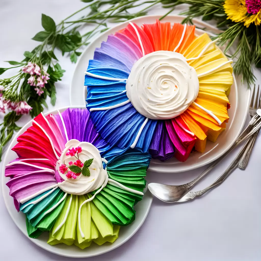 Fotos decor batismo arco iris mesa bolo