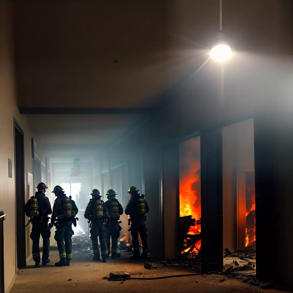 Fotos incendio corredor fumaca emergencia