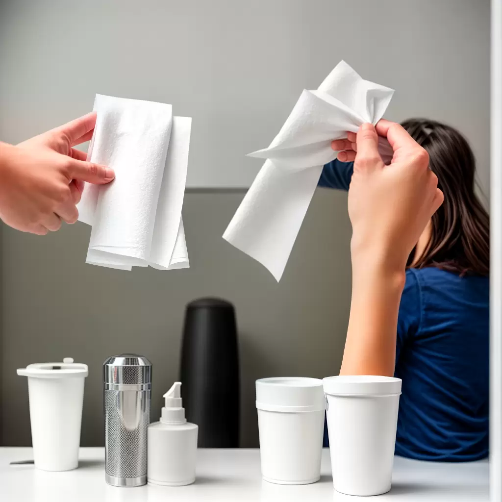 Fotos secador maos papel toalha ecologico