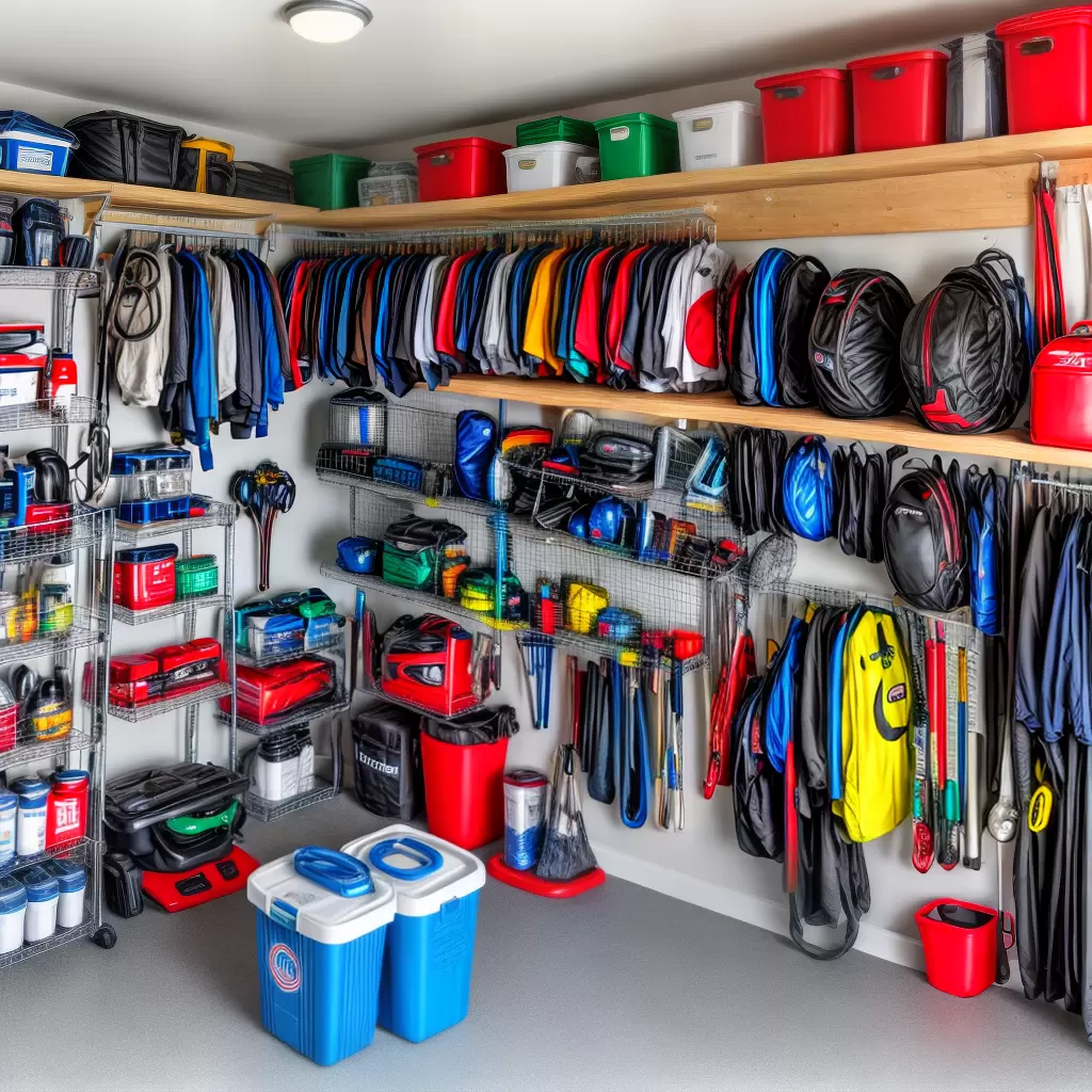 Fotos garagem organizada ferramentas esportes 2
