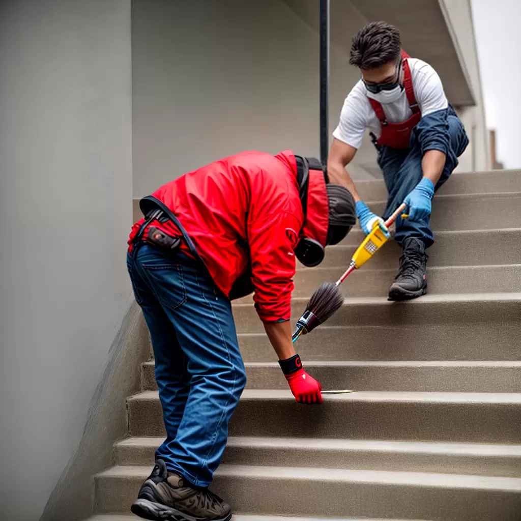 Fotos pintura escada precisao protecao Fotos pintura escada precisao protecao