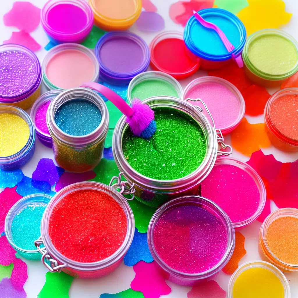 Fotos slime colorido acessorios moda estica