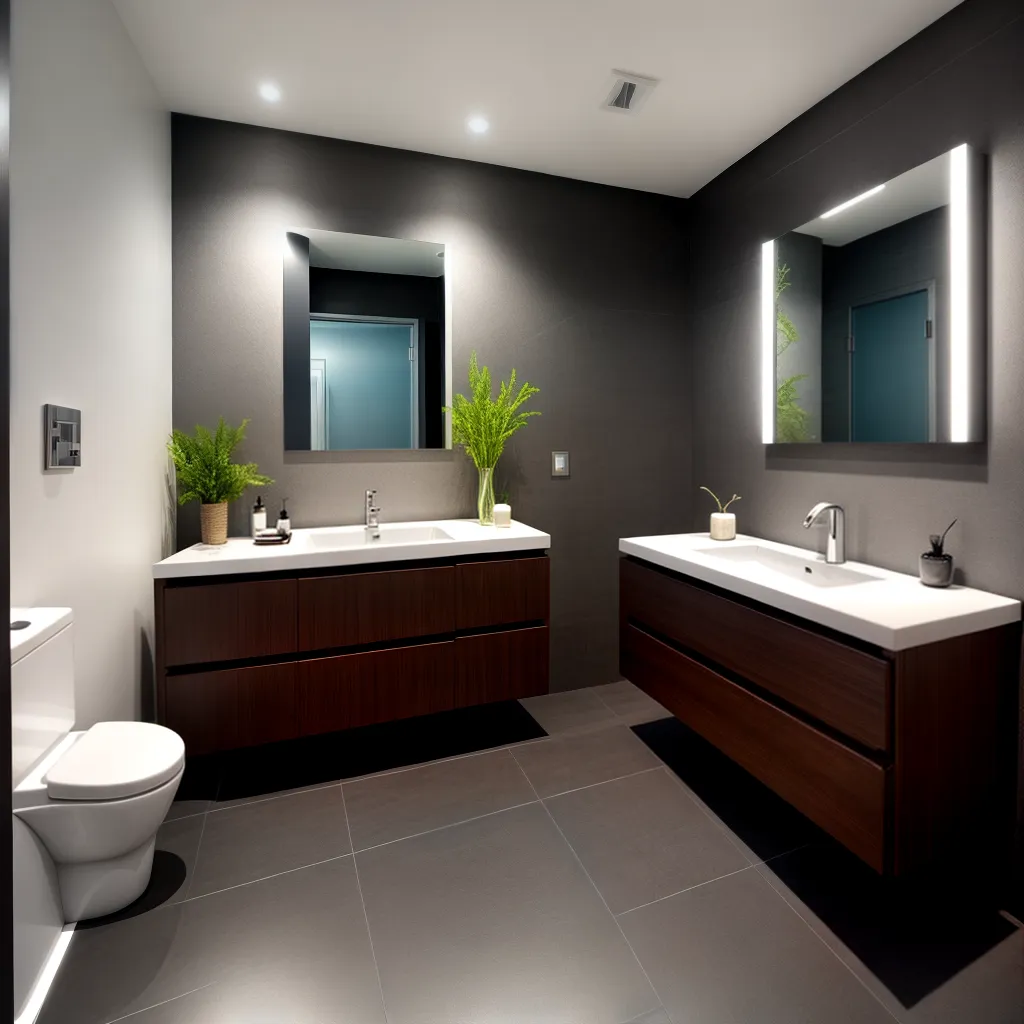 banheiro moderno tecnologico led